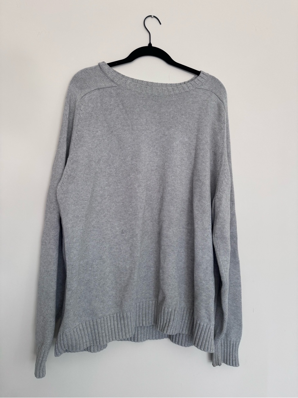 Lands' End Light Gray Crewneck Sweater